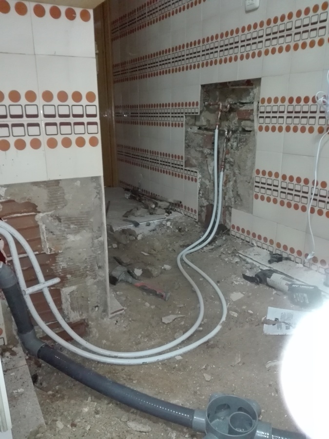 Sustitución de instalación mediante tuberías de multicapa