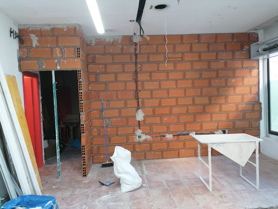 tabique de ladrillo para separación de almacén