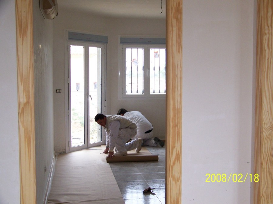 tapado de suelos con papel desechable