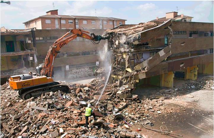 Tareas de demolición.