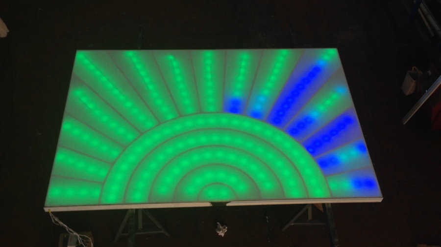 tarima de baile para chiquipark iluminada con leds