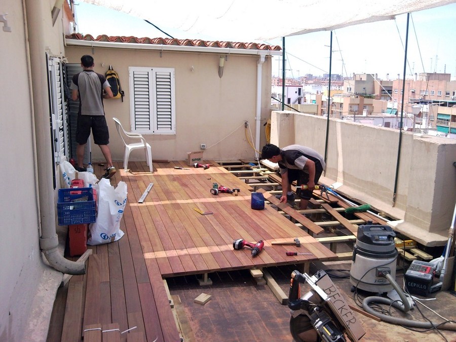 TARIMA EXTERIOR IPE EN ÁTICO