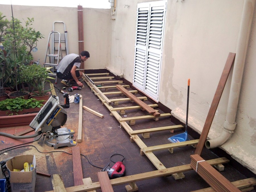 TARIMA EXTERIOR IPE EN ÁTICO