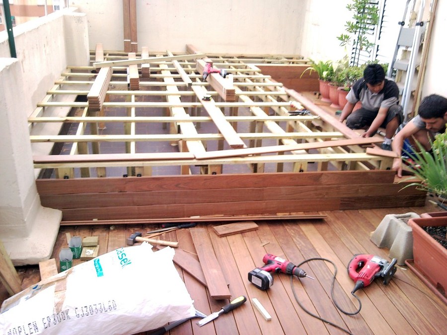 TARIMA EXTERIOR IPE EN ÁTICO