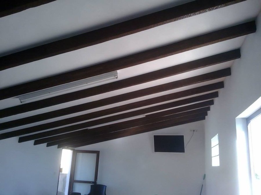 Techo de pladur en un comedor