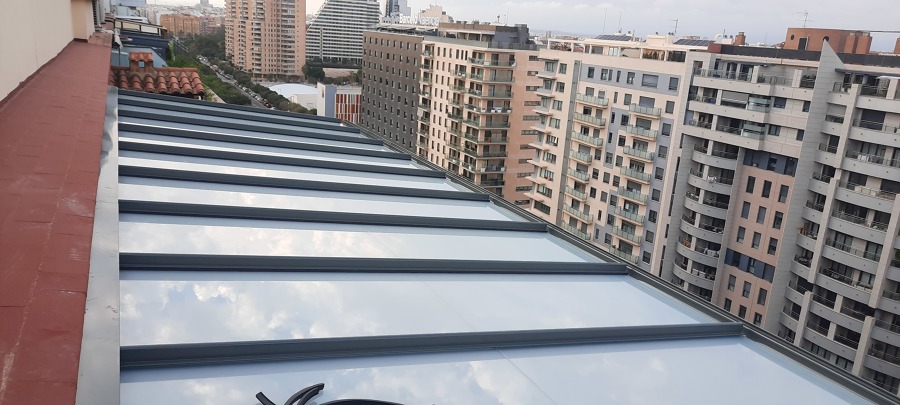 Techo fijo de cristal