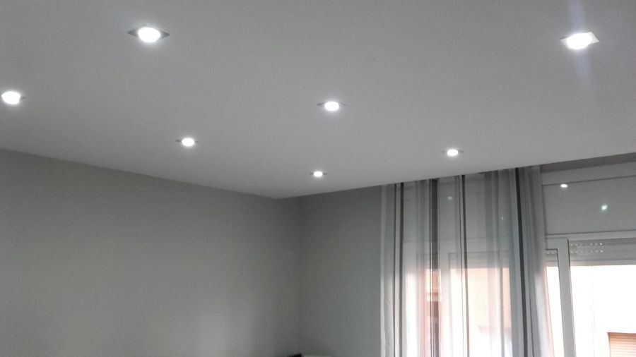 Techo pladur e iluminación led