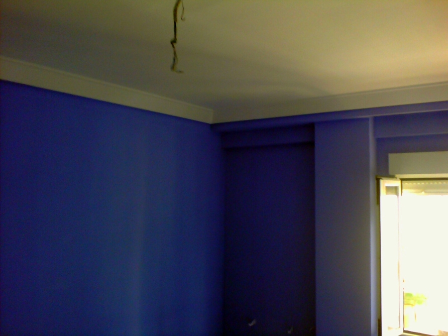 Techo pladur y paredes alisados