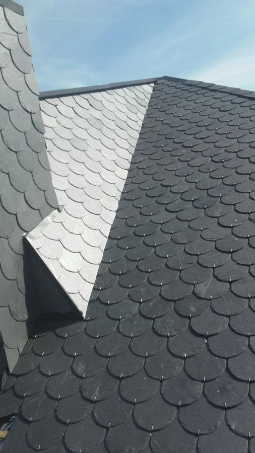 Tejado pizarra redonda