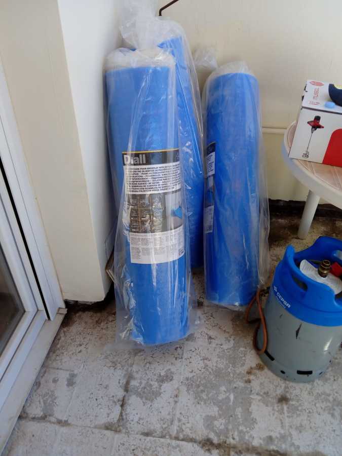 Tela asfáltica sellada a soplete