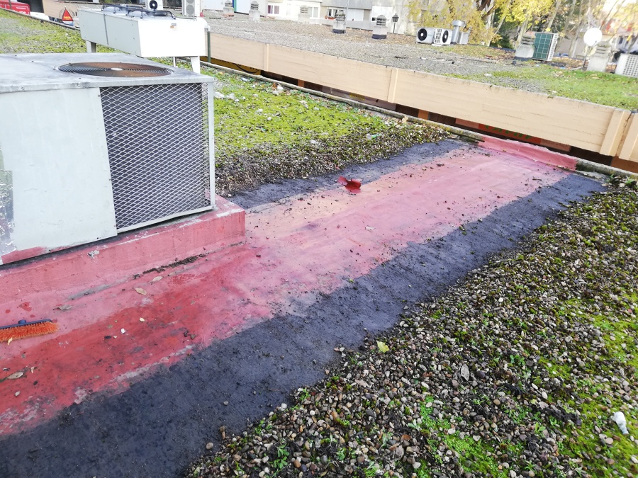 tela asfáltica vieja