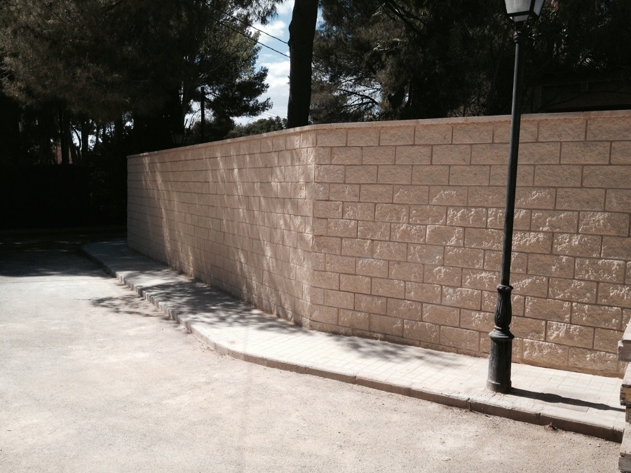 Terminación muro bloque split