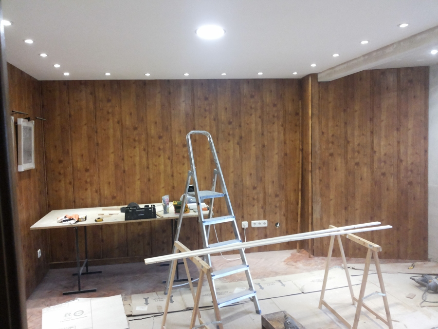 Terminada la puesta de lamas largas