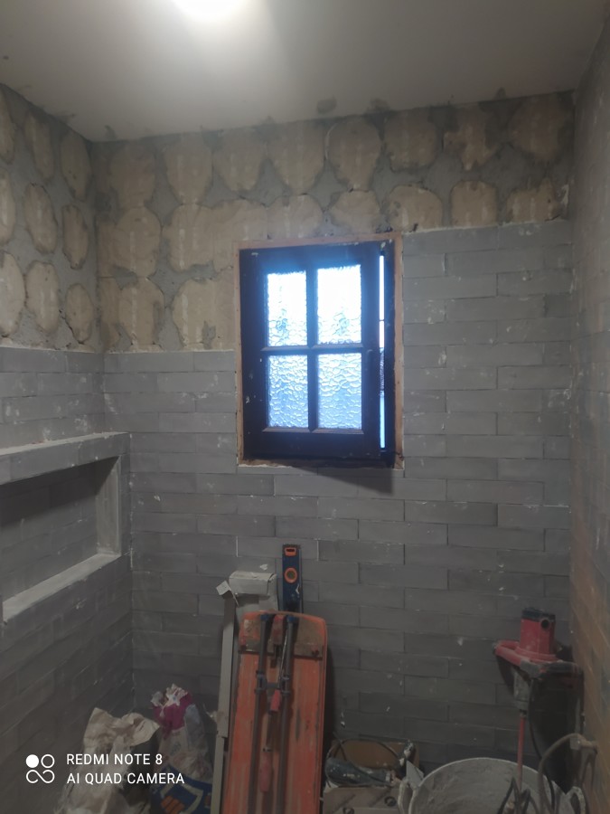 Terminando fondo de plato ducha