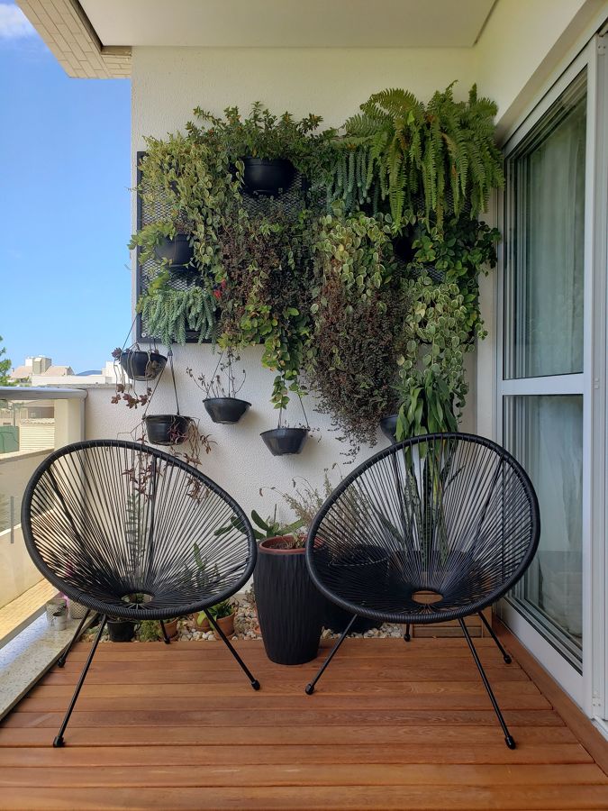 Terraza con plantas