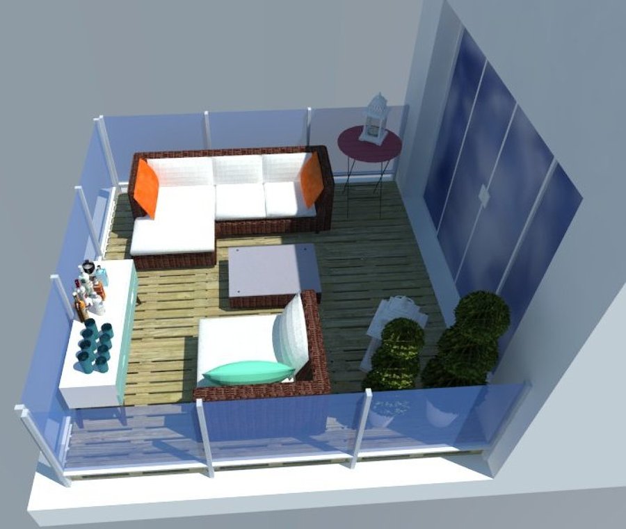 Terraza en planta