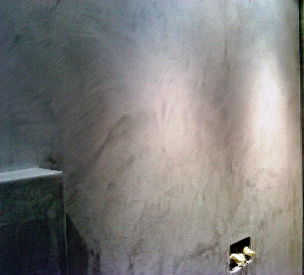 textura del microcemento en la pared