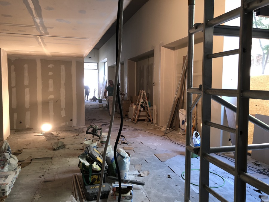 tienda durante la obra