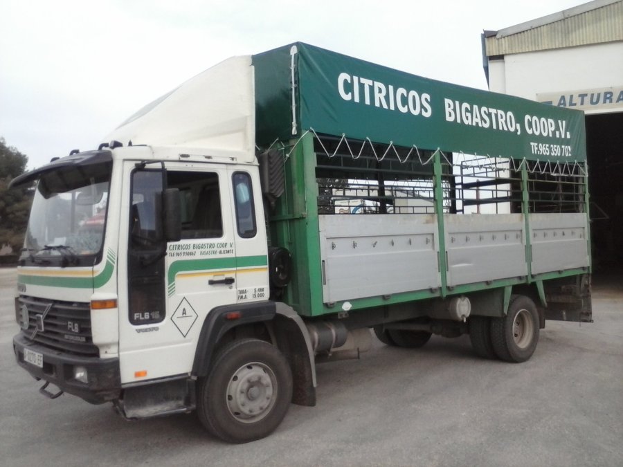 Toldo de camión frutero