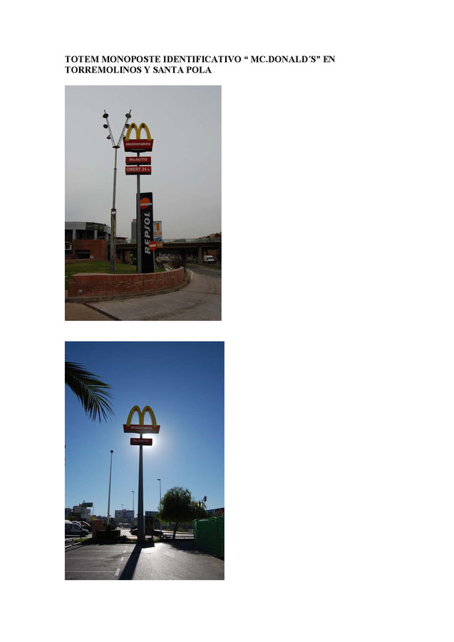 TOTEM MC DONALD EN VILANOVA I LA GELTRU