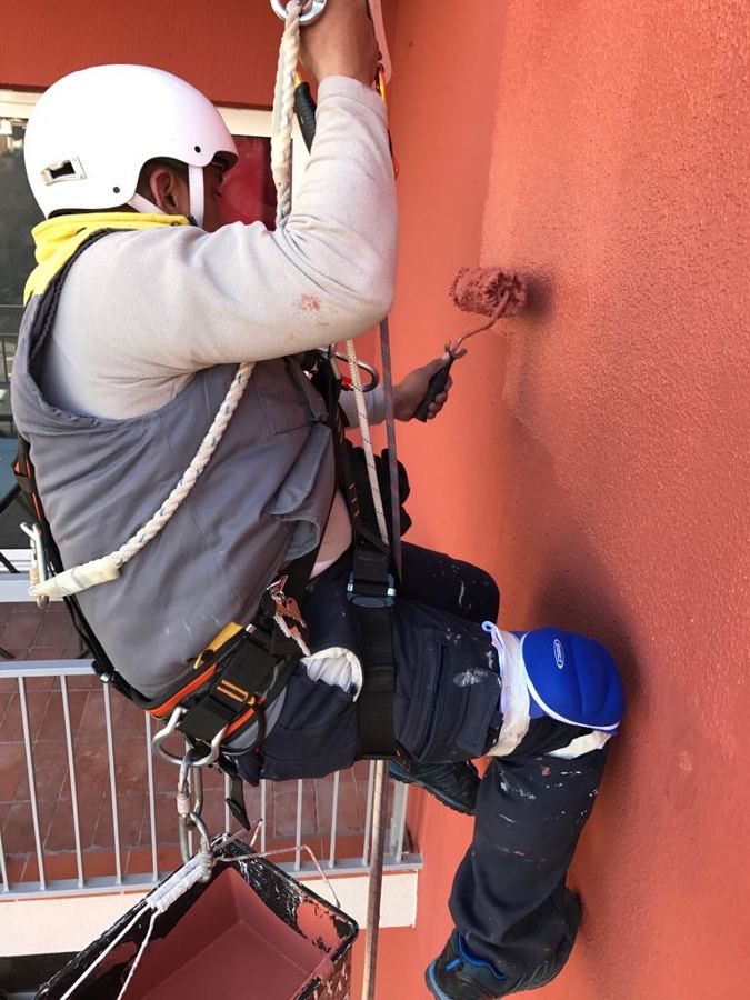 Trabajo vertical de pintura