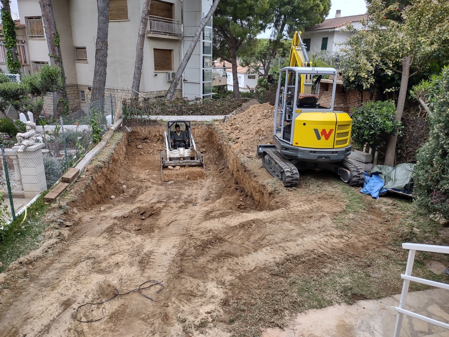 Trabajos de excavación.