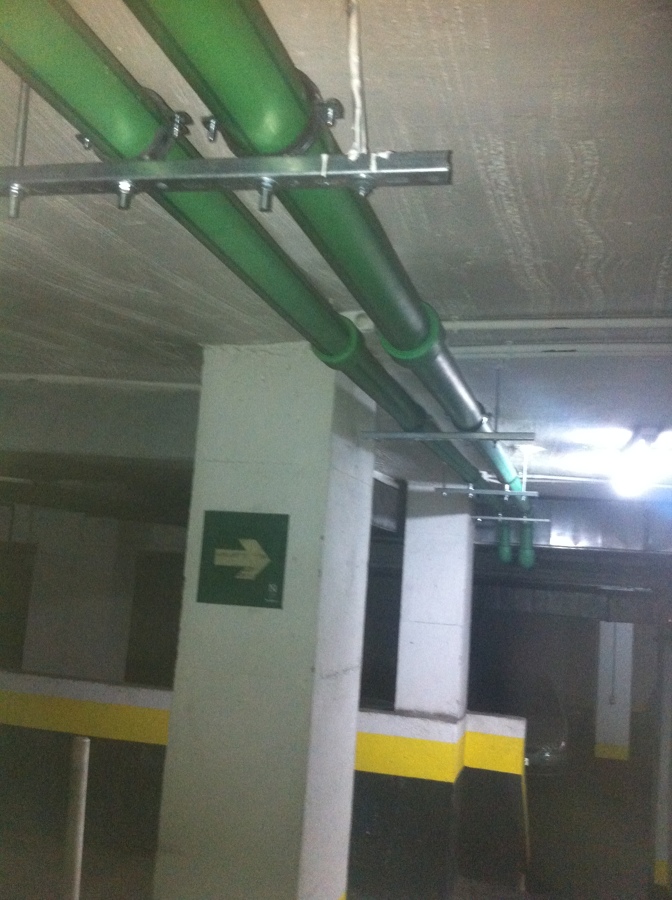 Tramo de instalacion soportado