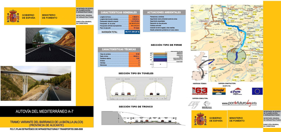 Tríptico inauguración carreteras