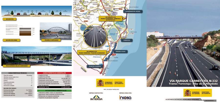 Tríptico inauguración carreteras