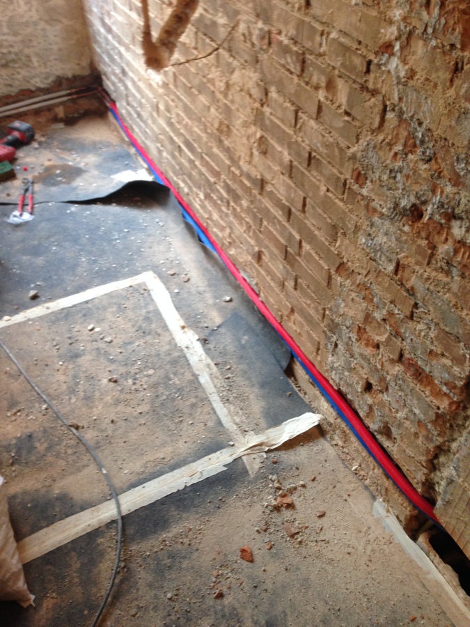 Tuberías calefacción empotradas