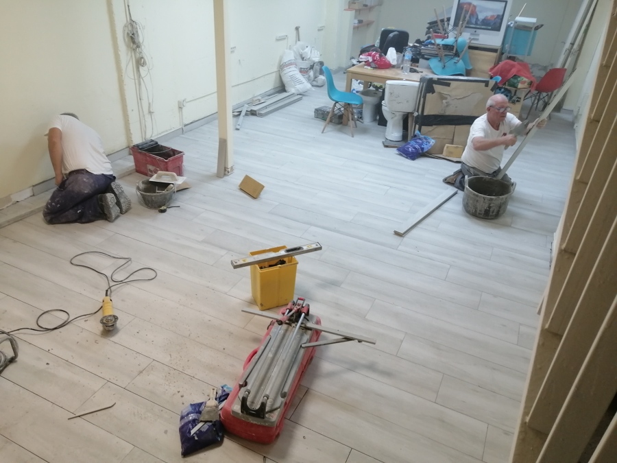 Colocando el rodapié