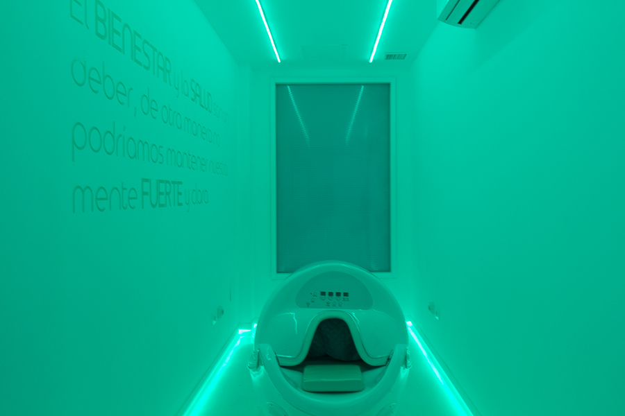 Una de las cabina de tratamiento