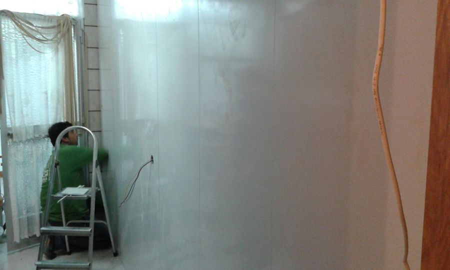 una hora y ya tenemos la pared