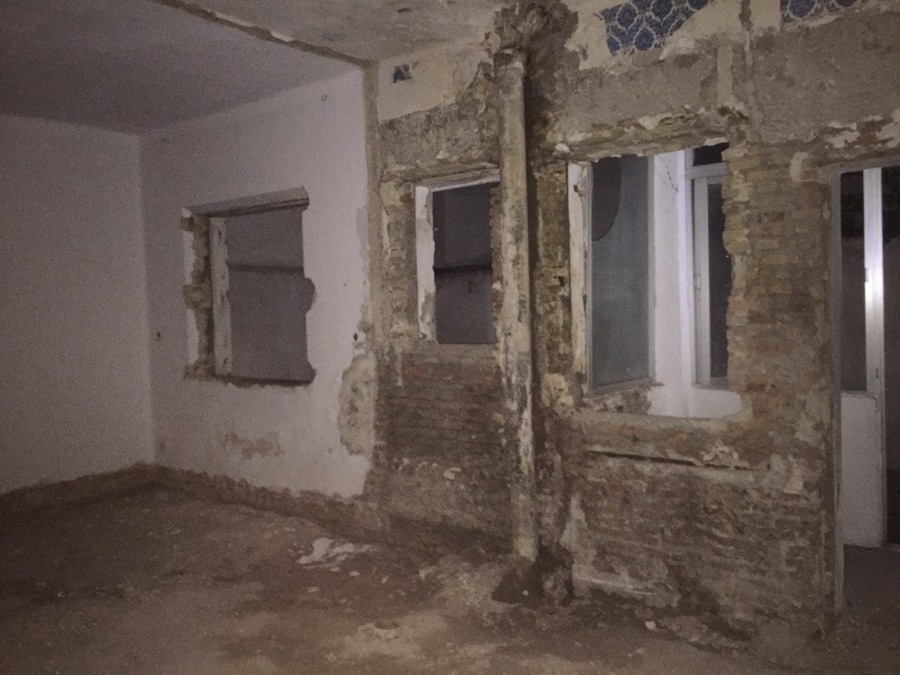 Una vez realizado el derribo vemos las patologías del inmueble.