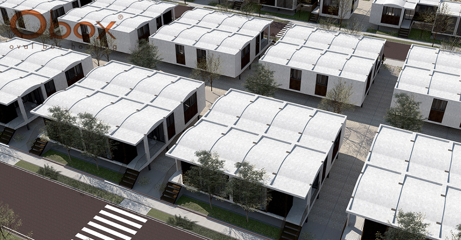 Urbanización de viviendas unifamiliares de una planta.