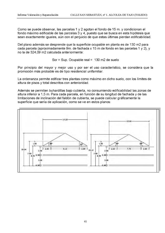 Valoración y reparcelación de una finca en Toledo. Extracto2