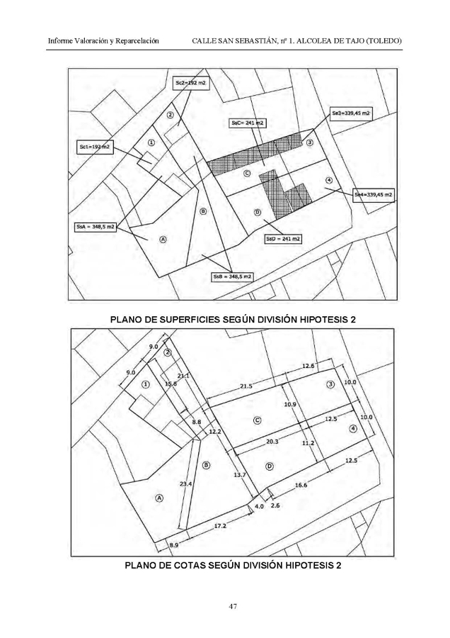 Valoración y reparcelación de una finca en Toledo. Extracto4