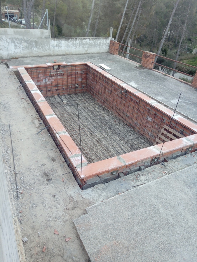 Vaso listo para gunitar.