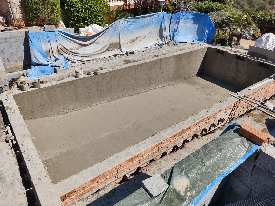 Vaso recién gunitado.