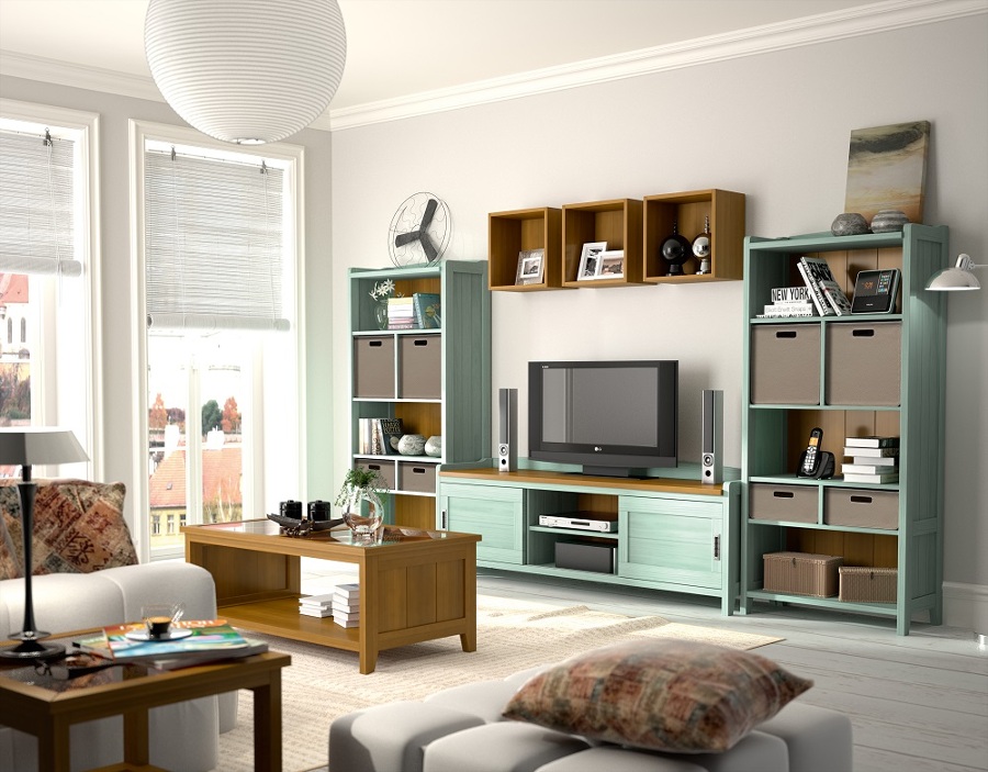 Verde agua y madera, precioso, actual.