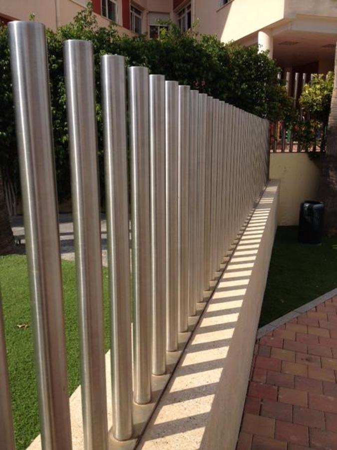Verja de tubos inoxidables