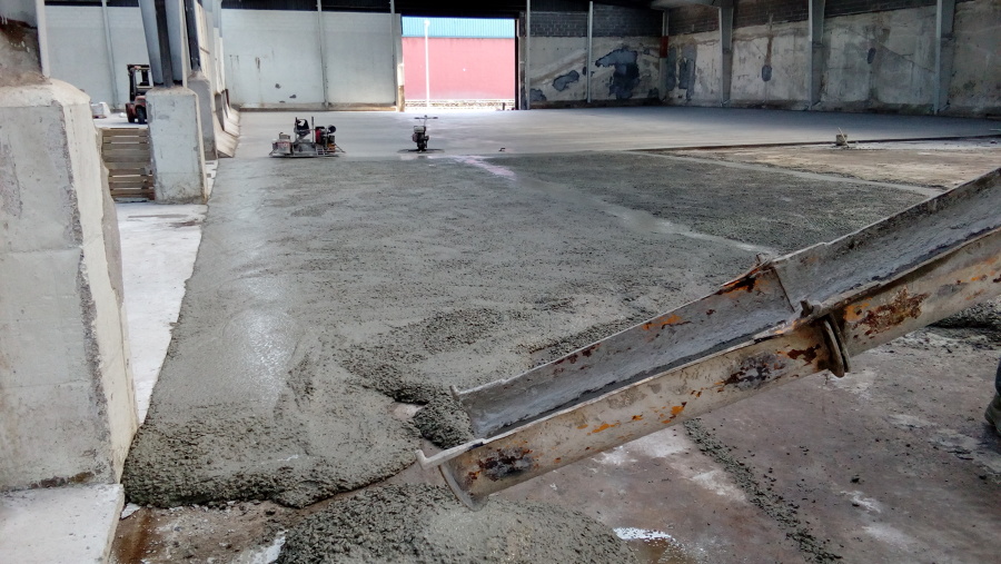 Vertido de hormigón.