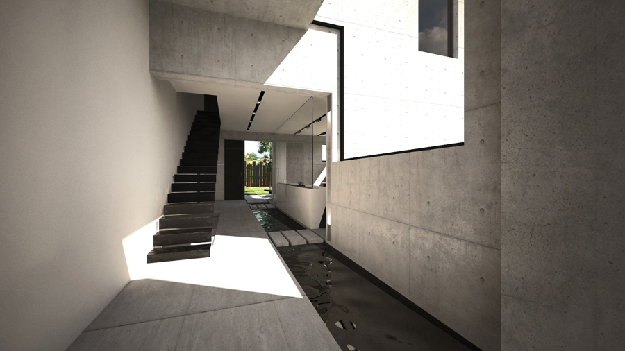 Vestíbulo de entrada de vivienda moderna