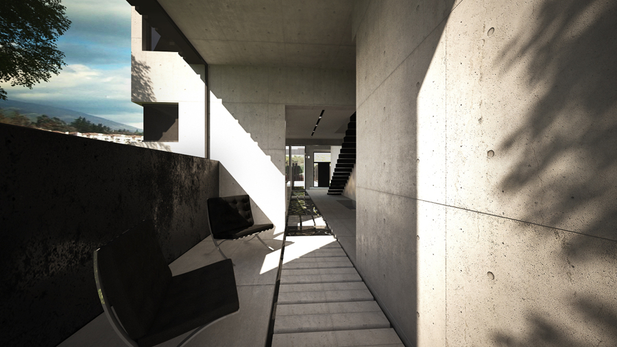 Vestíbulo de vivienda moderna