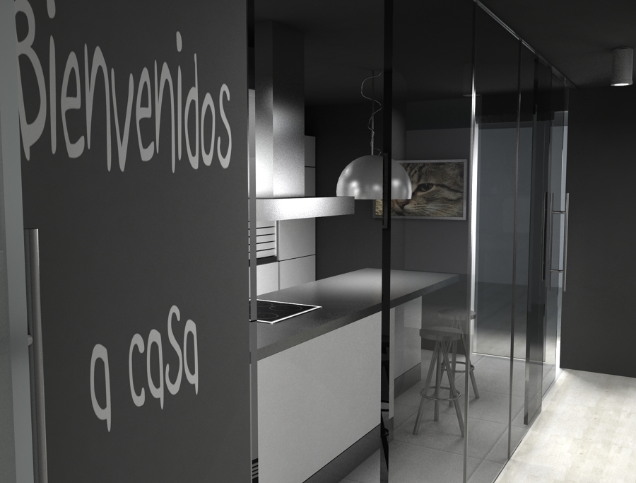 Vestíbulo vivienda-Cocina