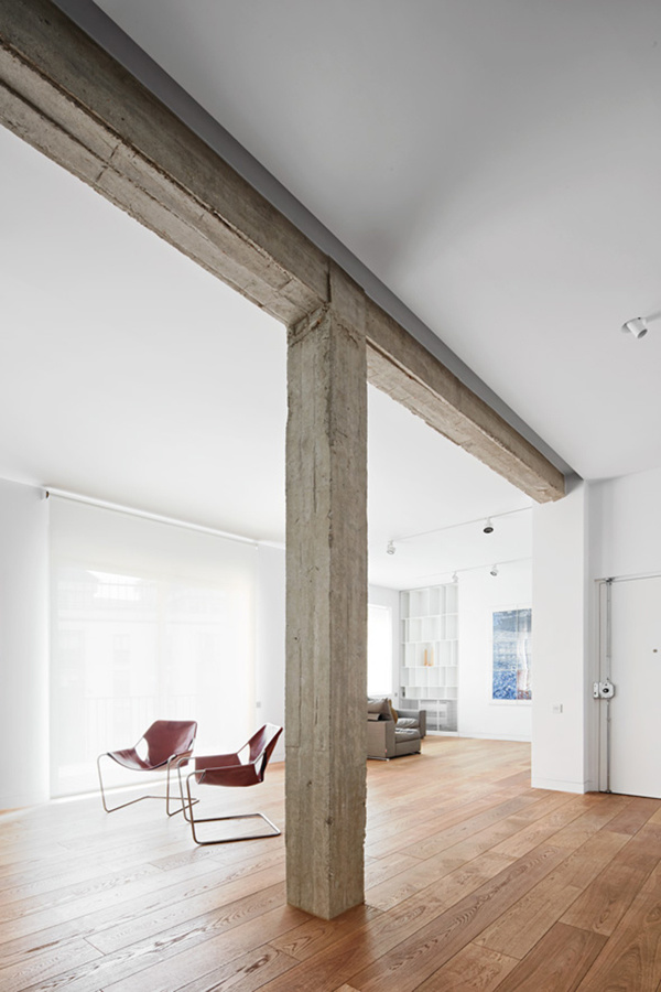 Viga de hormigón visto