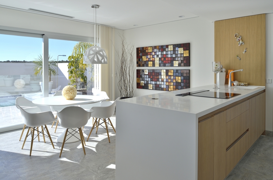 cocina abierta al comedor