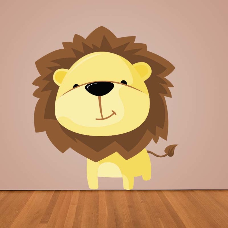 vinilo infantil león