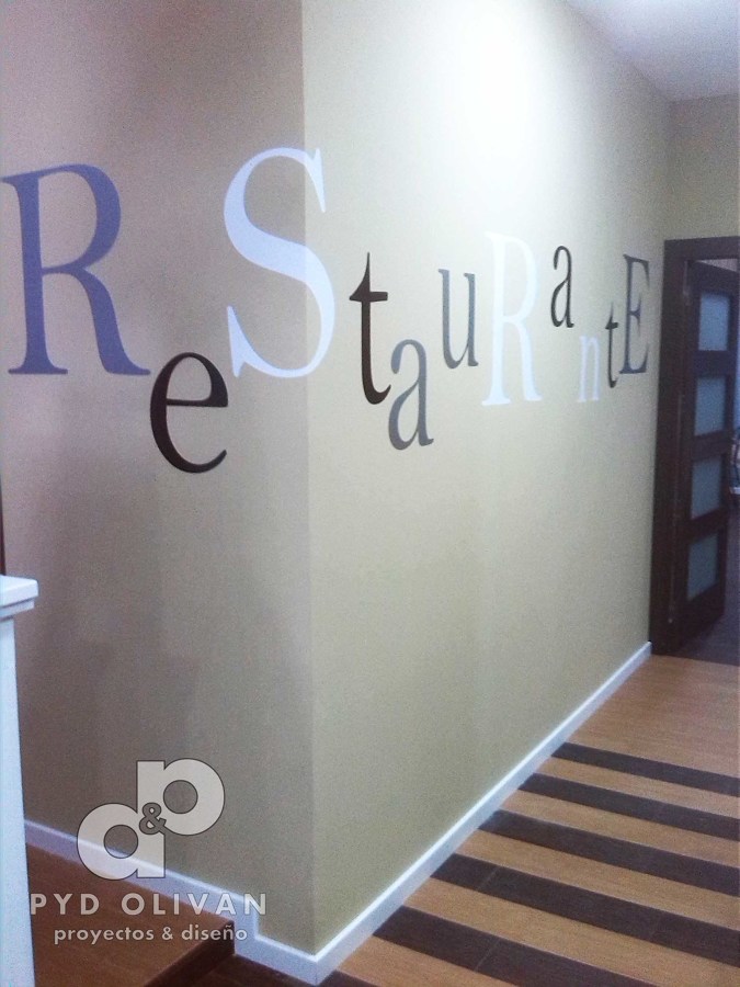 Vinilo restaurante.