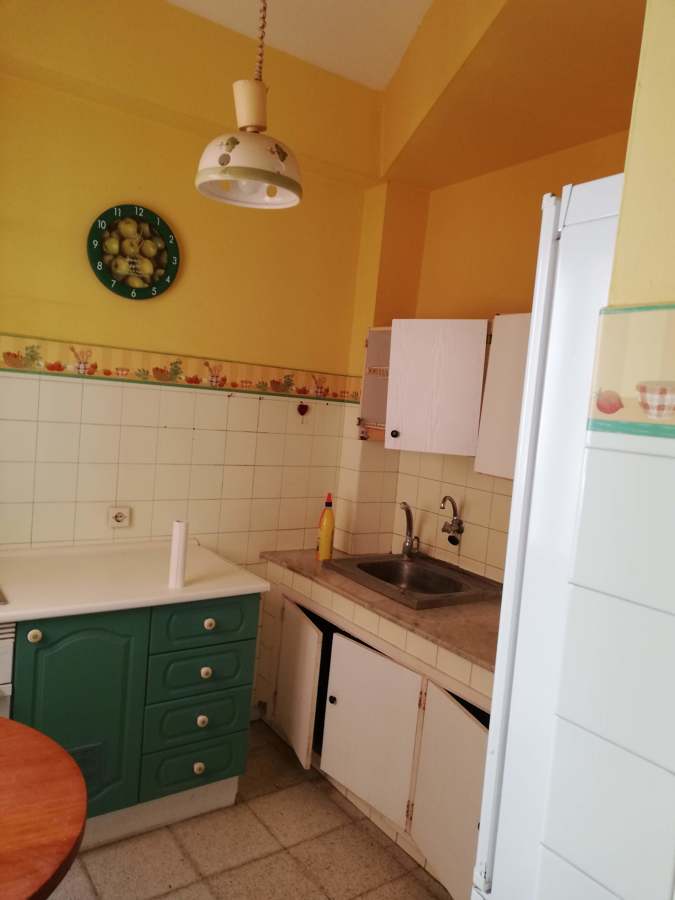 Visión general de la antigua cocina.